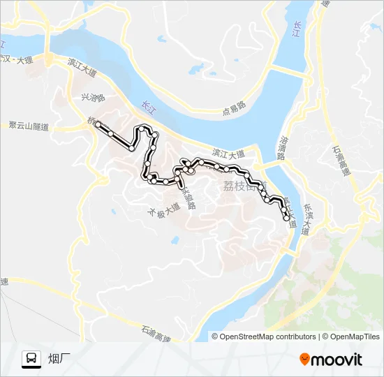 涪陵108路 Bus Line Map