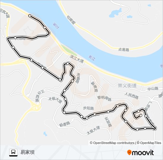 公交涪陵112路的线路图