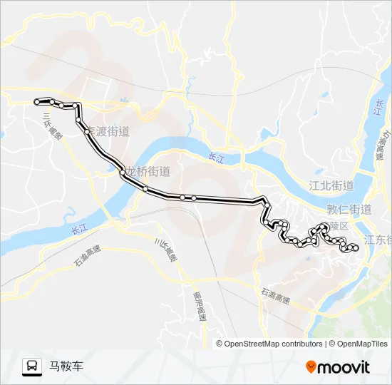 涪陵115路 Bus Line Map