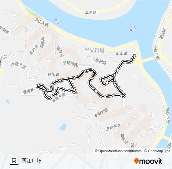 涪陵117路 Bus Line Map