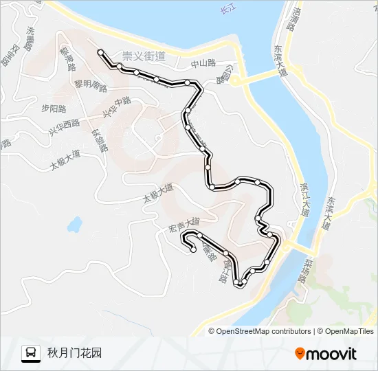 涪陵202路 Bus Line Map