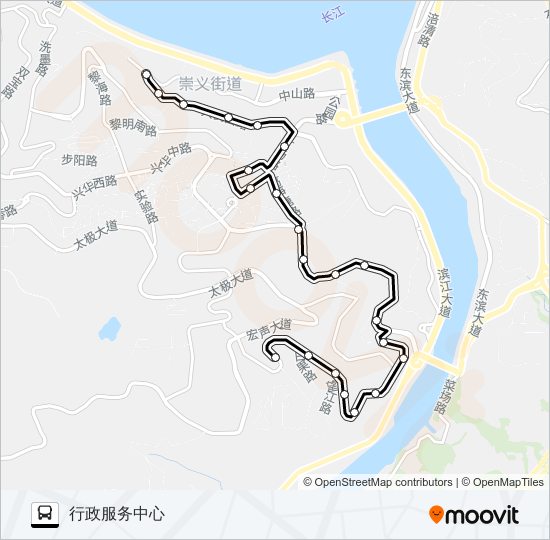 涪陵202路 bus Line Map
