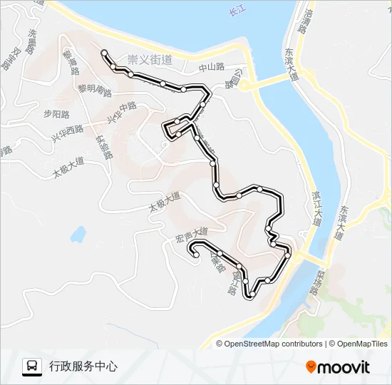 涪陵202路 Bus Line Map