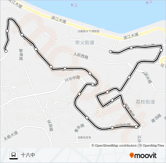 涪陵204路 Bus Line Map