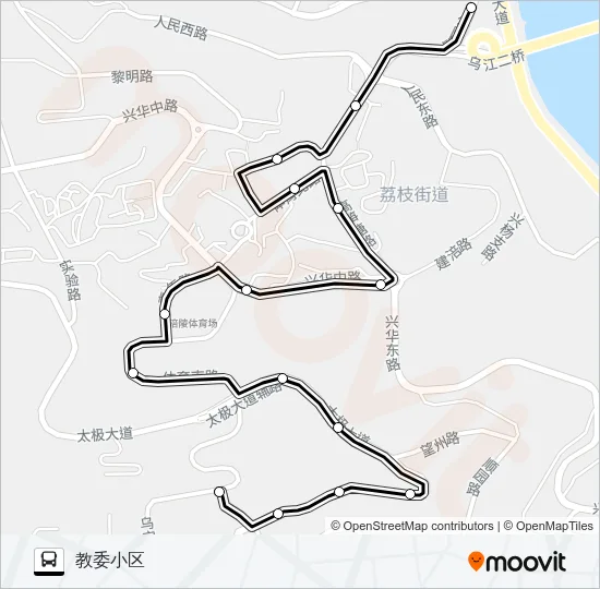 涪陵207路 Bus Line Map