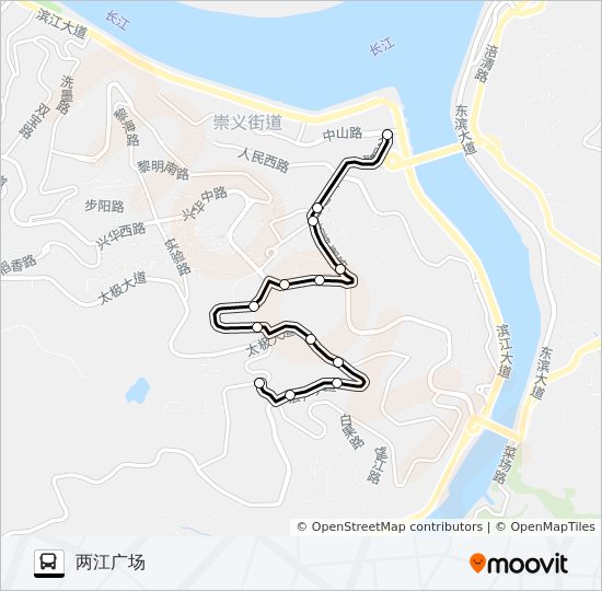 涪陵207路 bus Line Map