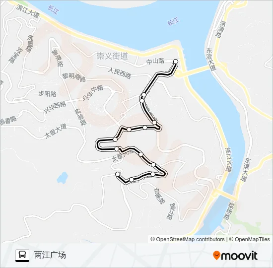 涪陵207路 Bus Line Map