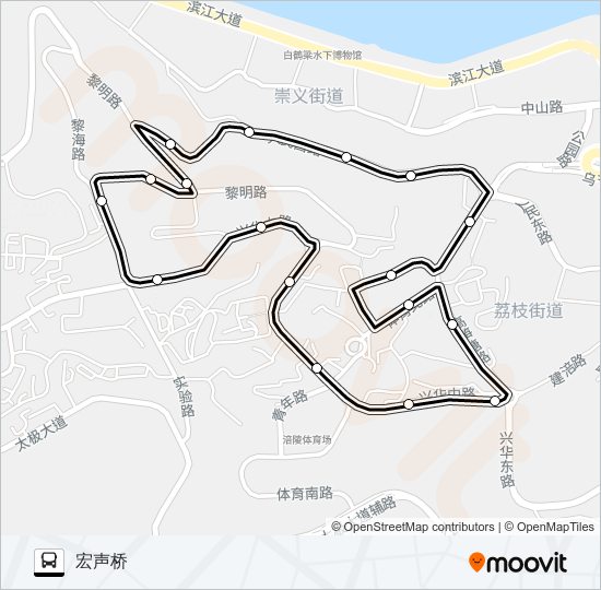 公交涪陵301路的线路图