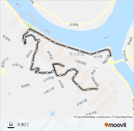 公交涪陵302路的线路图