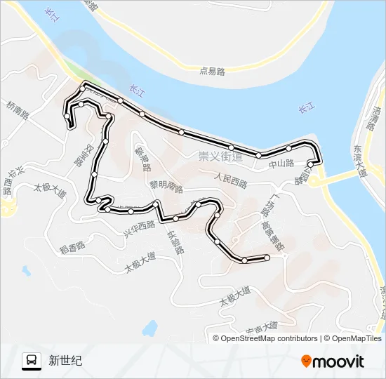 涪陵302路 Bus Line Map