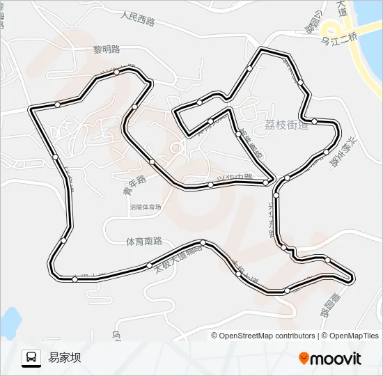 涪陵310路 Bus Line Map