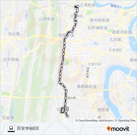 公交203路的线路图
