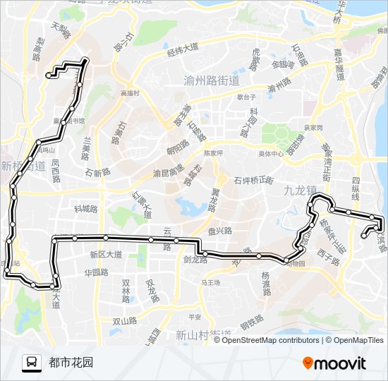公交204路的线路图
