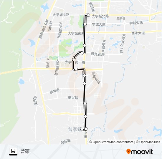 公交264路的线路图