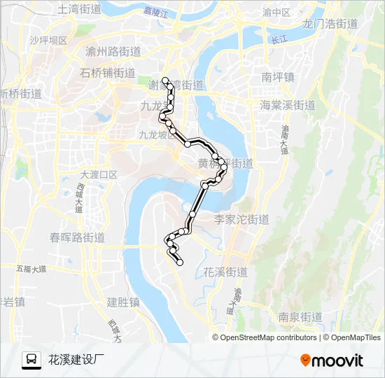 公交233区间路的线路图