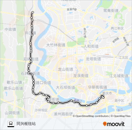 公交501路的线路图