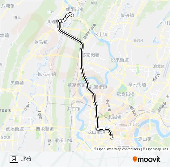 502路 Bus Line Map
