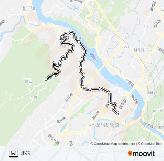 公交520路的线路图
