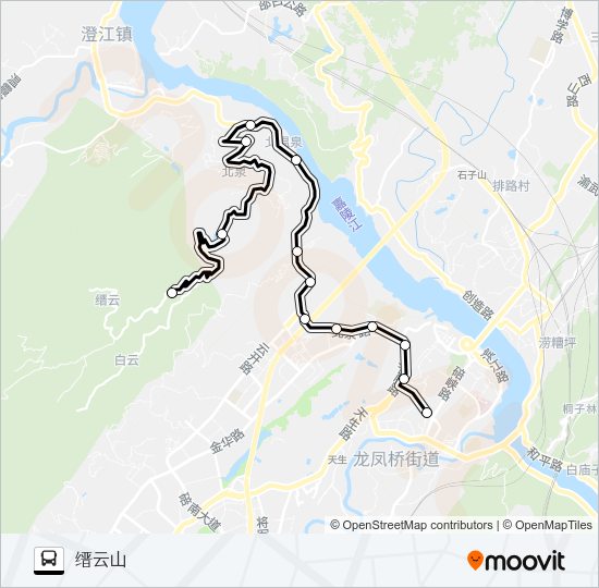 公交520路的线路图