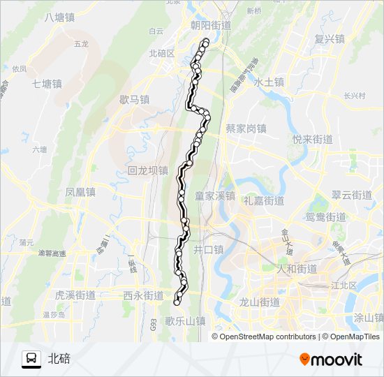 公交523路的线路图