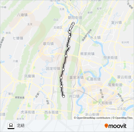 公交525路的线路图