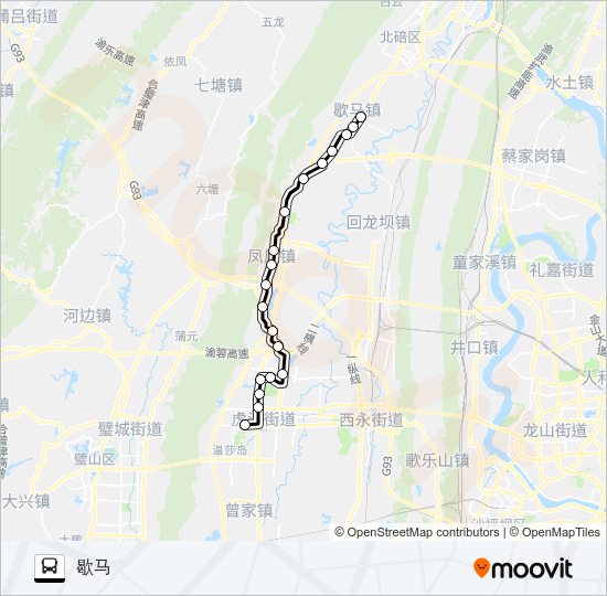 公交565路的线路图