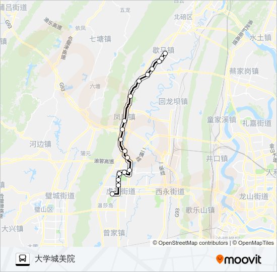 公交565路的线路图