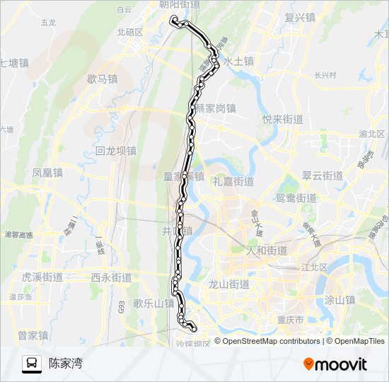 公交566路的线路图