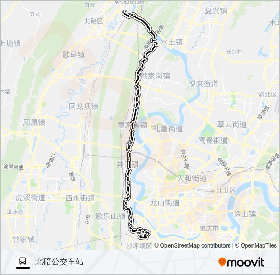 公交566路的线路图