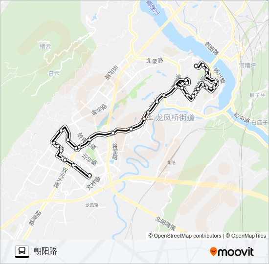 公交585路的线路图