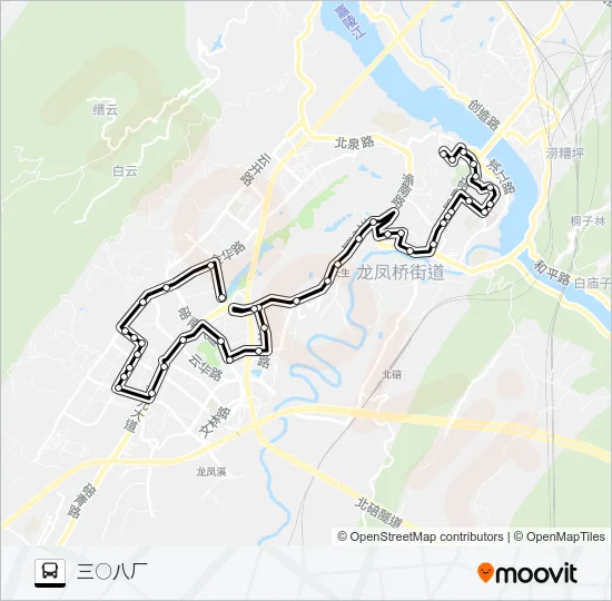 586路 Bus Line Map