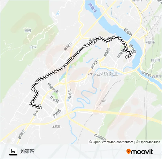 590路 Bus Line Map