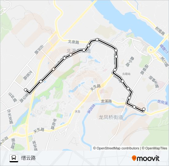 公交592路的线路图