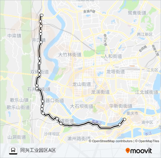 公交501夜班路的线路图