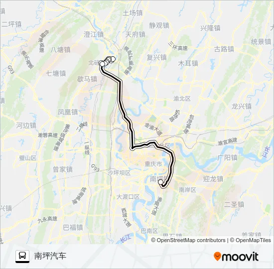 533路 (北南线) Bus Line Map