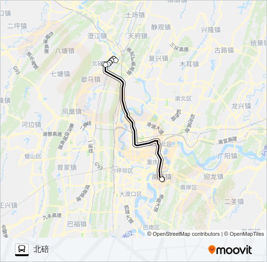 公交533 (北南线)路的线路图