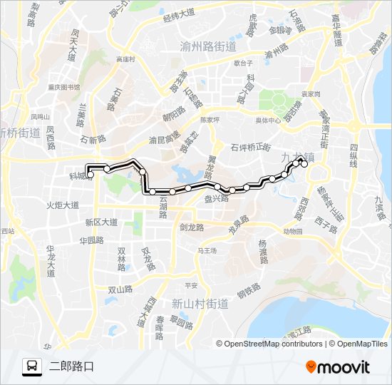 公交200路的线路图