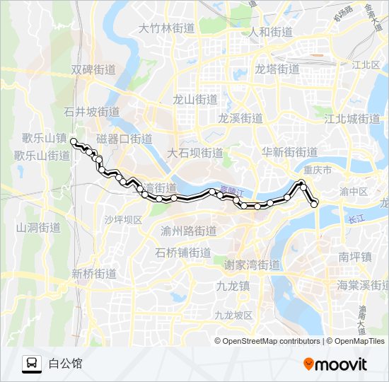 公交210路的线路图