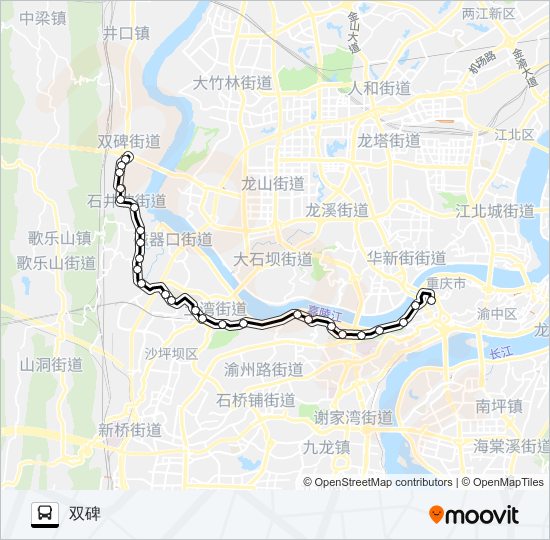 公交215路的线路图