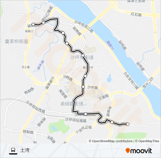 公交220路的线路图