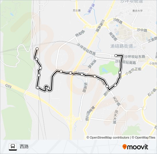 公交267路的线路图