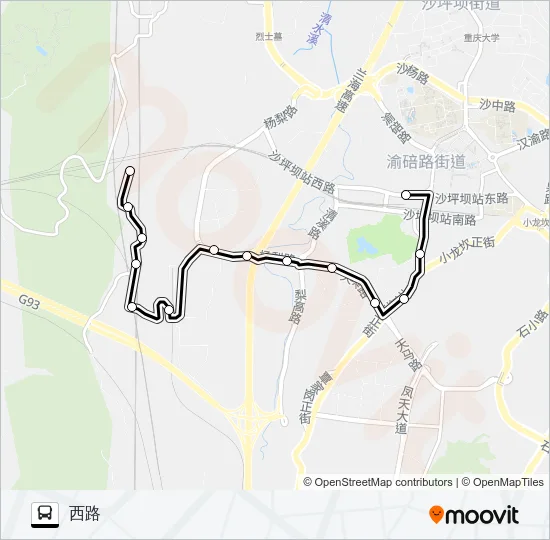 公交267路的线路图