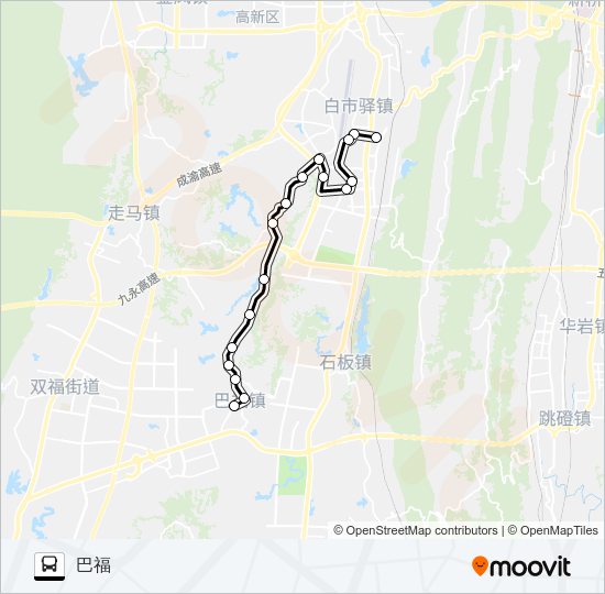 公交282路的线路图