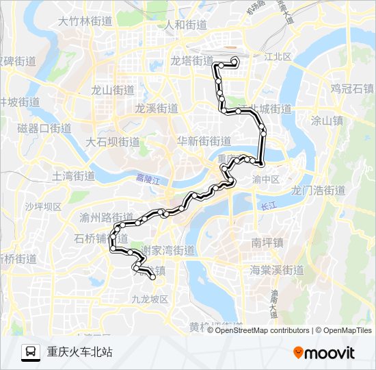 公交421路的线路图
