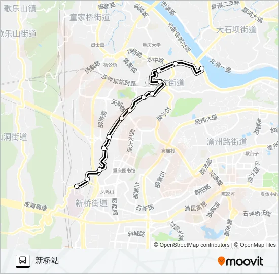 公交280区间路的线路图
