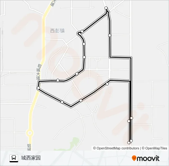公交406外环路的线路图