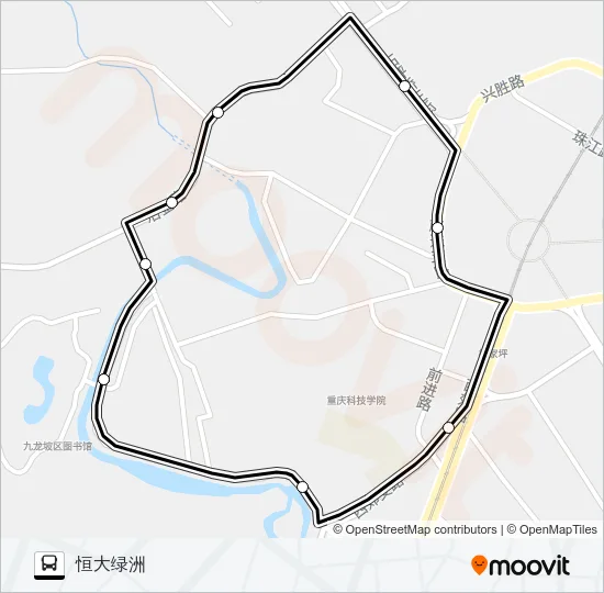 公交481环线路的线路图