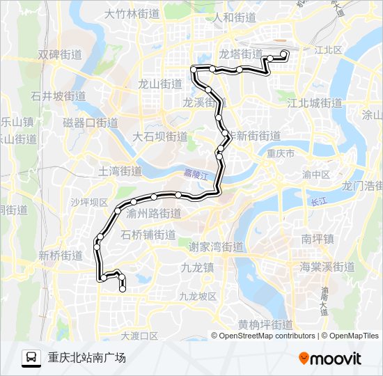公交BRT区间路的线路图