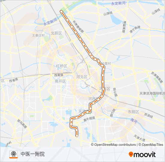 地铁5号路的线路图