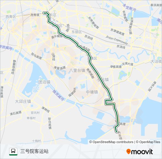 652快线路 bus Line Map